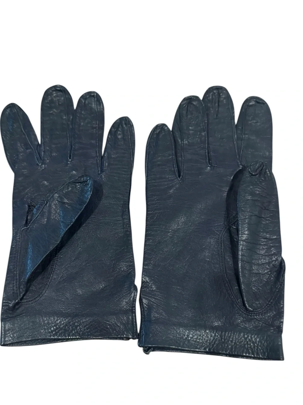 Vintage black soft Leather Gloves - Classic fall and winter  Accessory